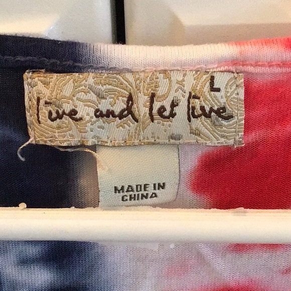 Patriotic, Red/White/Blue swing style ladies sleeveless top - Picture 2 of 5